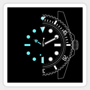 Divers Watch Day and Night Sticker